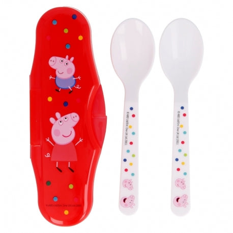 Stor - Travel Spoons Set 2pc | PEPPA PIG LITTLE ONE