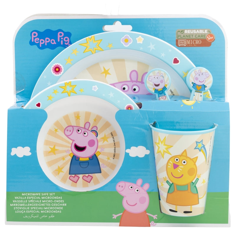 Stor - Micro Dinnerware 5pc Set with Cutlery | PEPPA PIG