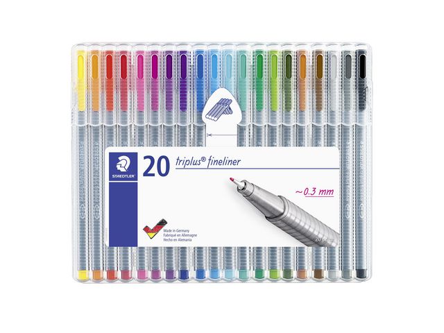 Staedtler- Triplus Fineliner 0.3mm - Pack of 20