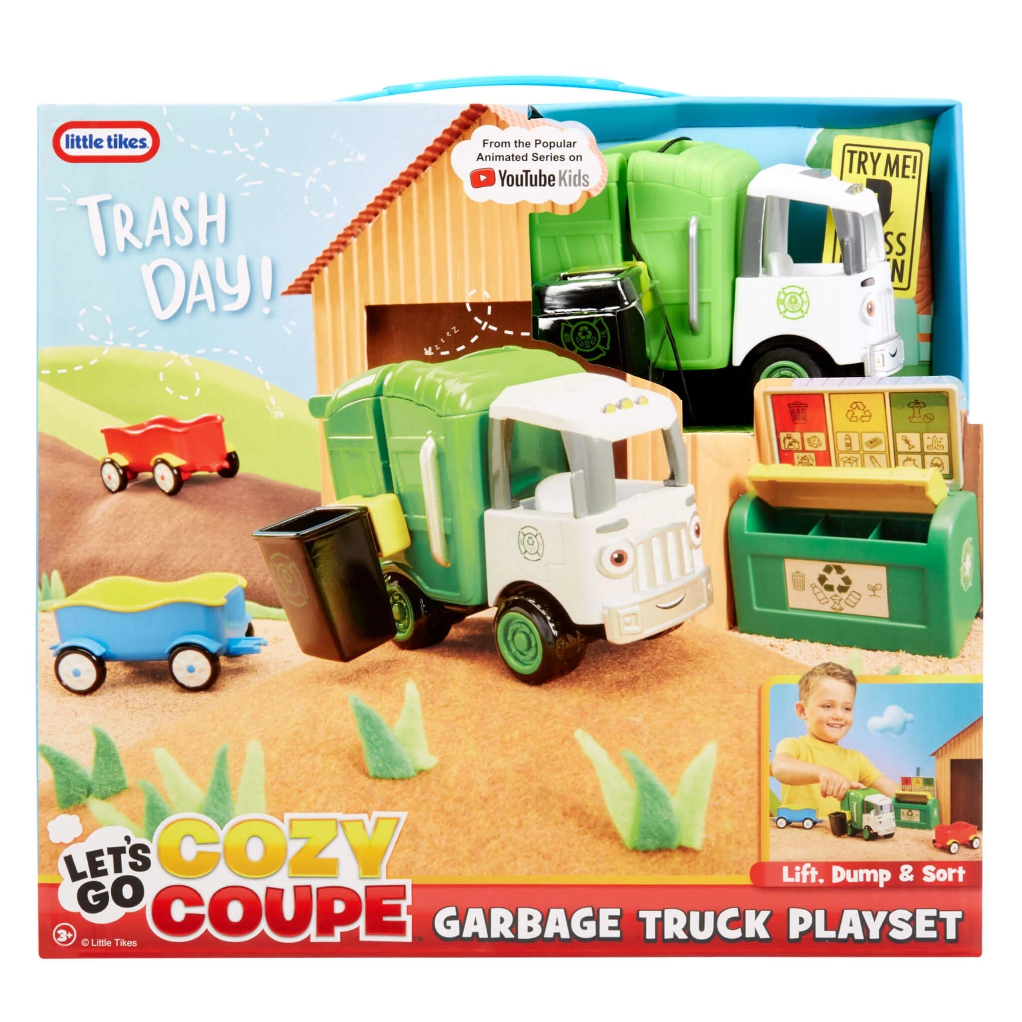 Little Tikes - Let's Go Cozy Coupe Garbage Truck Playset