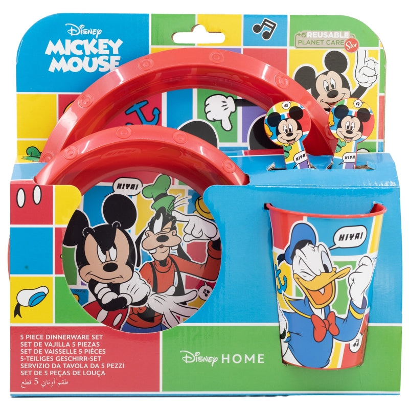 Stor - Easy Dinnerware 5pc Set with Cutlery | MICKEY MOUSE BETTER TOGETHER