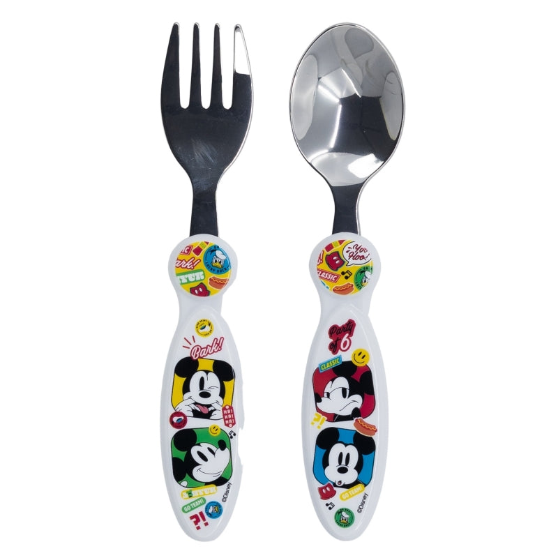 Stor - Elliptical Metallic Cutlery Set | MICKEY MOUSE FUN-TASTIC