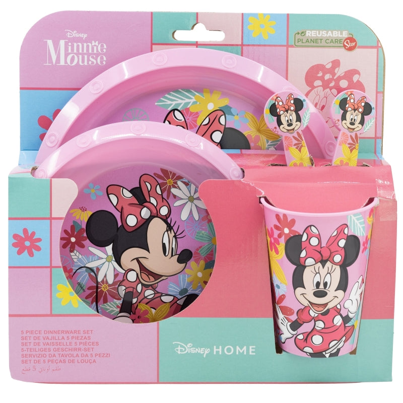 Stor - Easy Dinnerware 5pc Set with Cutlery | MINNIE MOUSE SPRING LOOK