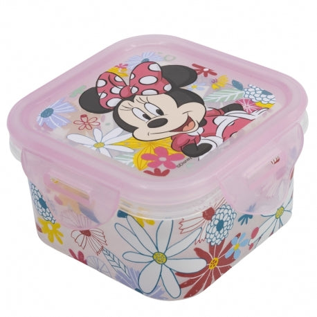 Stor - Square Hermetic Food Container - 290ml | MINNIE MOUSE SPRING LOOK