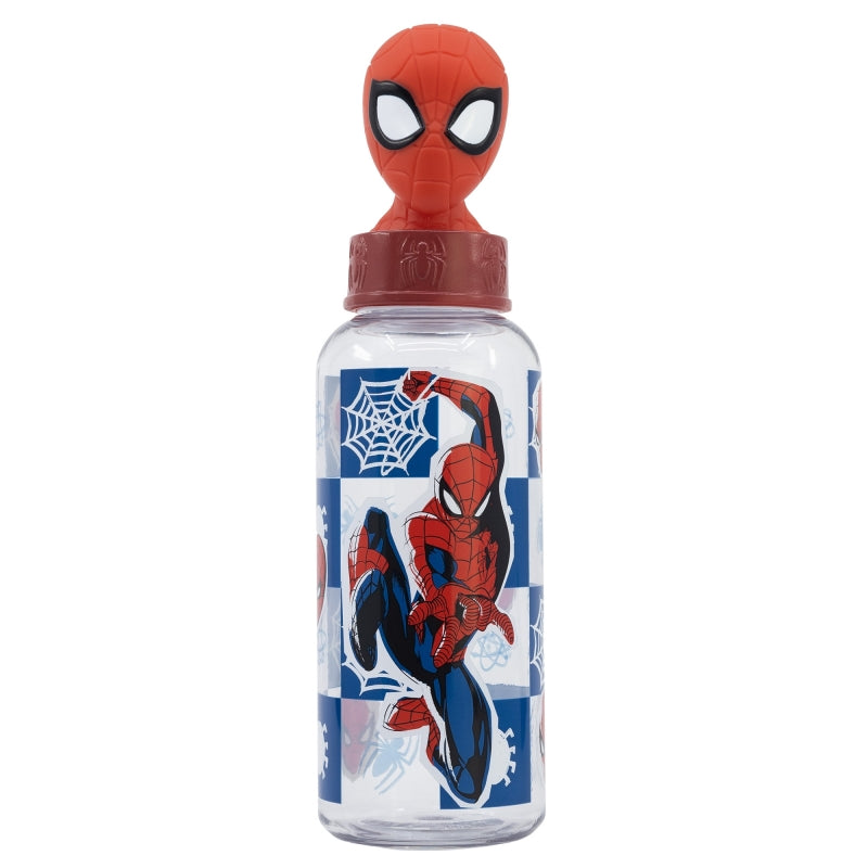 Stor - 3D Cozen Figurine Bottle 560ml | SPIDERMAN ARACHNID GRID