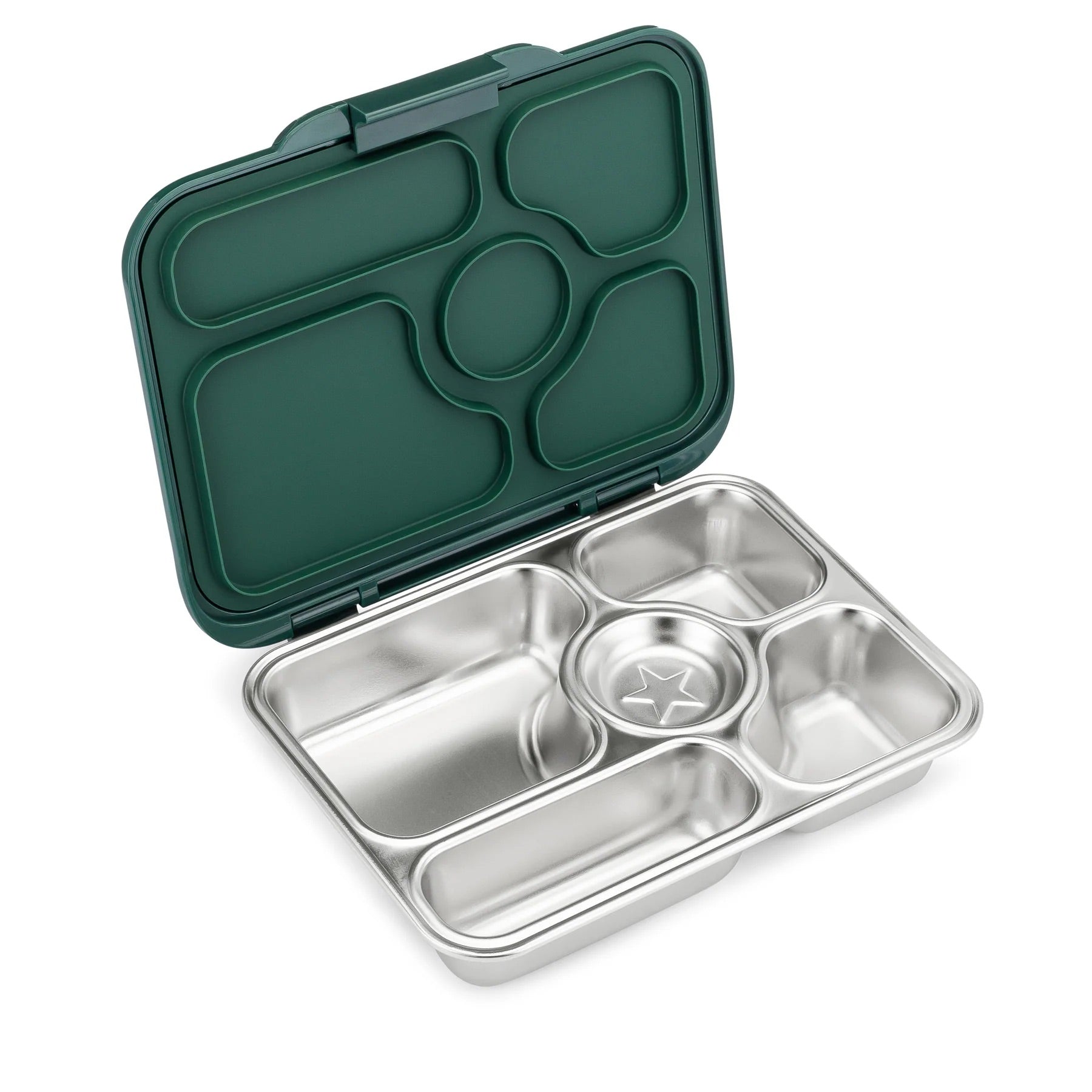 Yumbox - Stainless Steel Bento | 5 Compartments | Leakproof | Kale Green