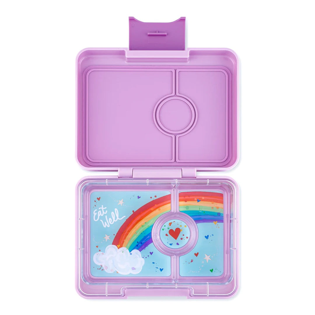 Yumbox - Snack Box | 3 Compartments | Rainbow | Lulu Purple