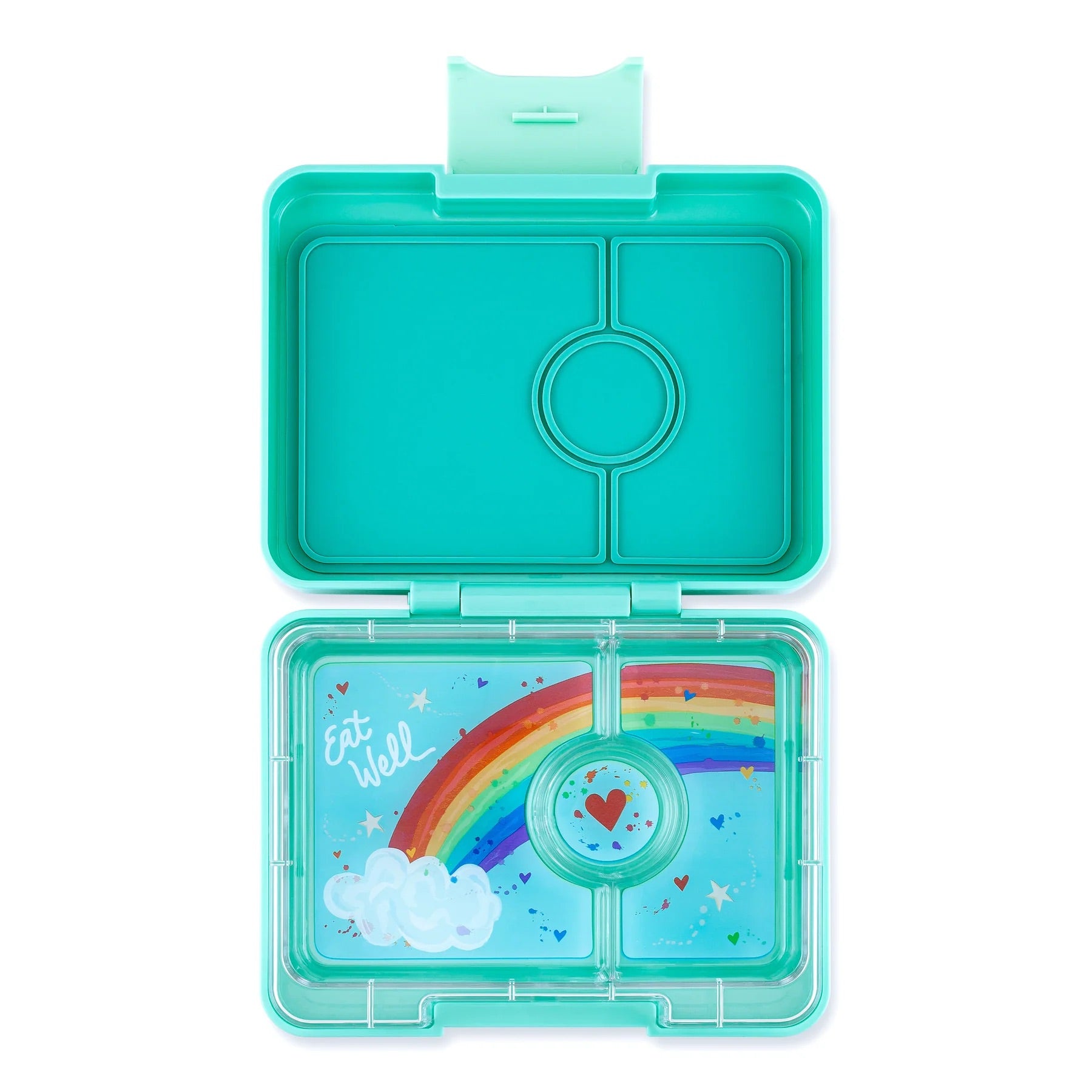 Yumbox - Snack Box | 3 Compartments | Rainbow | Tropical Aqua