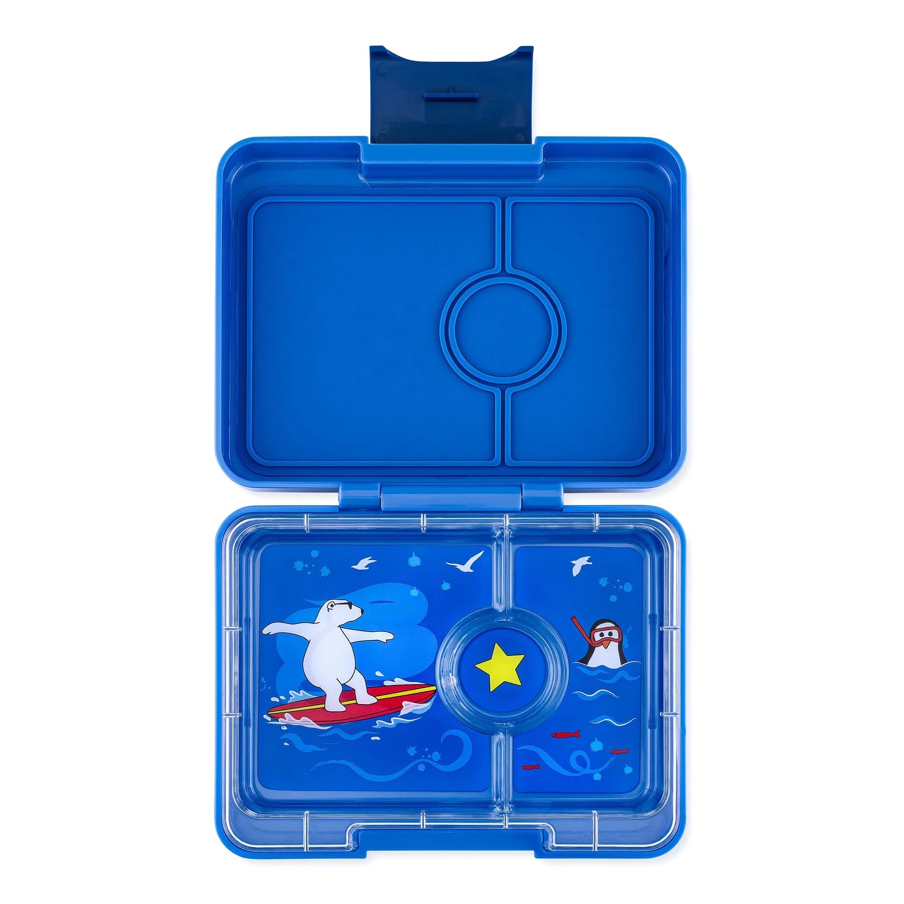 Yumbox - Snack Box | 3 Compartments | Polar Bear | Surf Blue