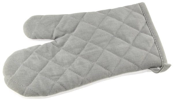 Fackelmann - Cotton Oven Glove, Washable, 270X180 mm (White/Grey)