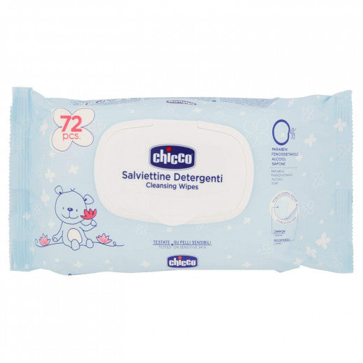 Chicco - Soft Cleaning Wipes | Flip Cover | 72 Pieces