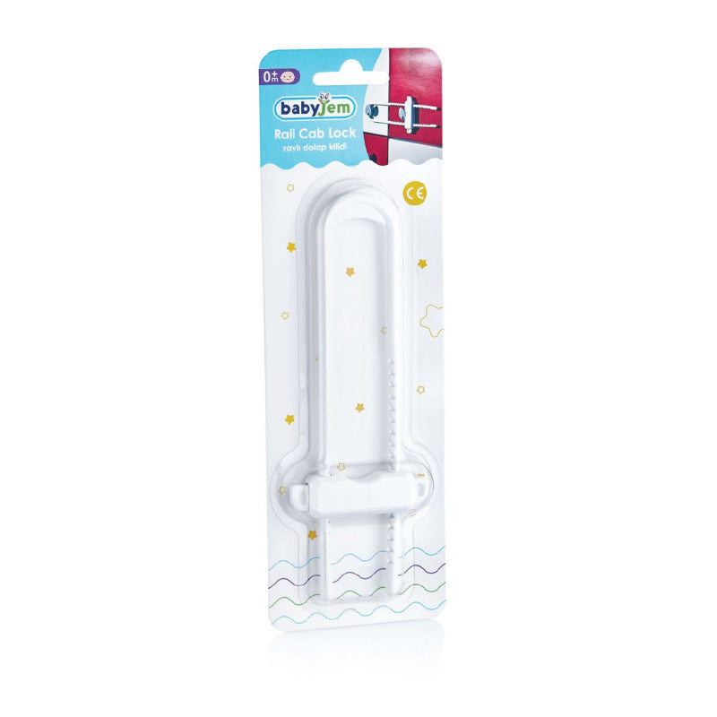 BabyJem - Sliding Cabinet Lock, White