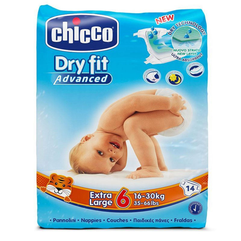 Chicco DRY FIT ADVANCED Size 6 JUNIOR 16-30 KG, 14/Pack