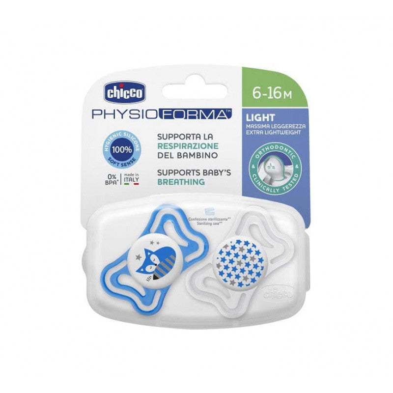 Chicco - Physio Light Soother 6-16m - 2 pcs