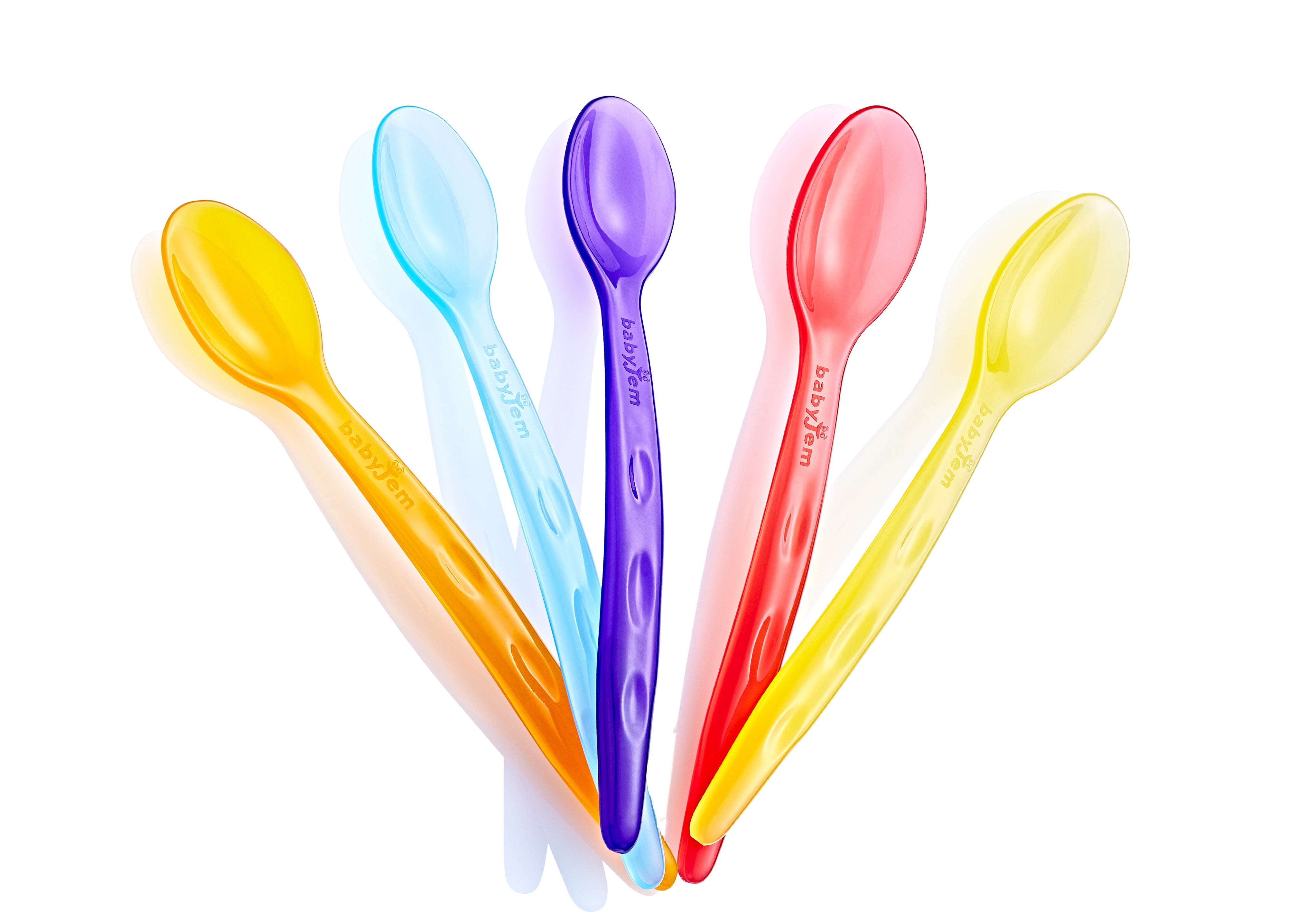 Babyjem - Food Spoon 5 pieces Transparent, Multicolor