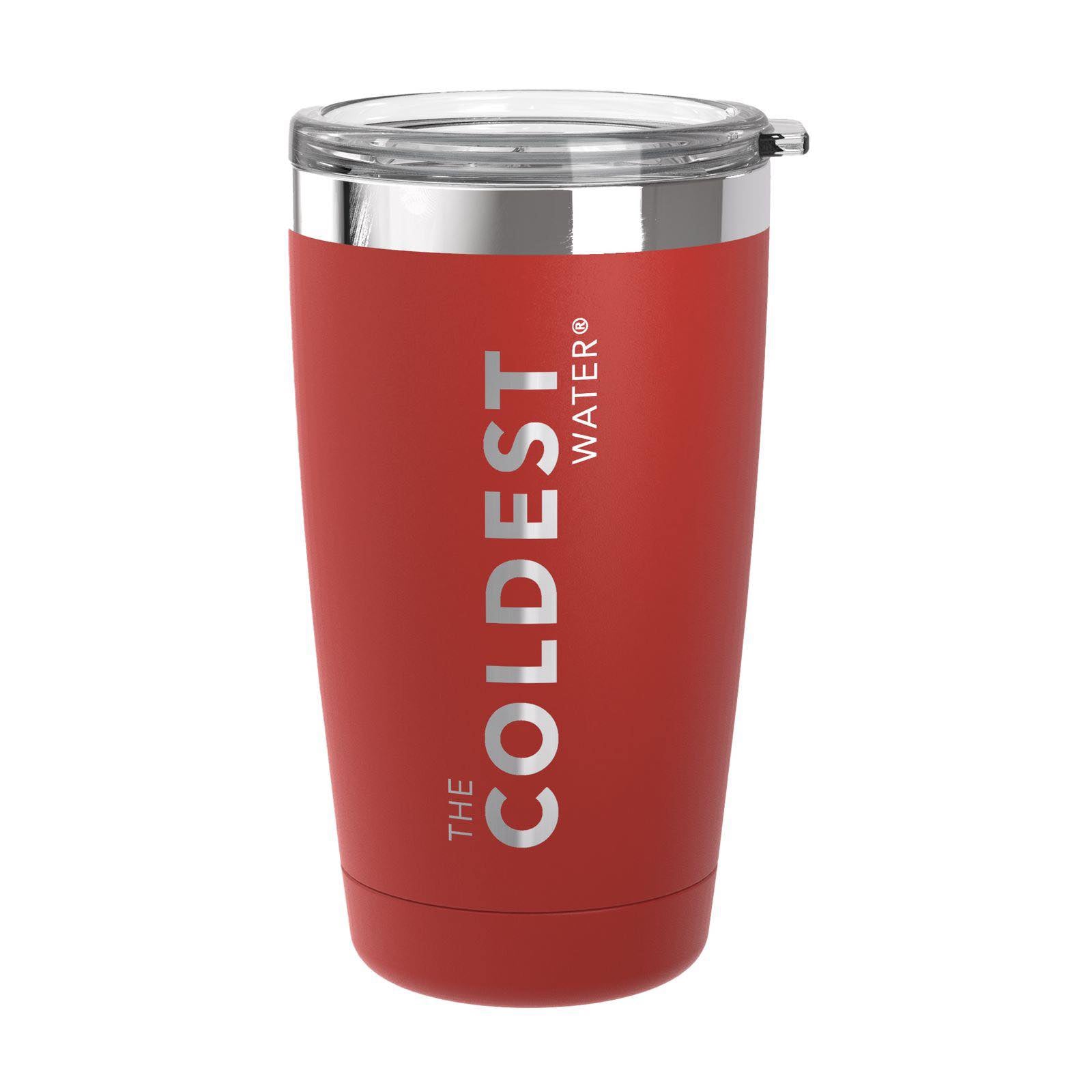 The Coldest Water - Tumbler with sliding Lid - 591ml - 20 OZ - Crimson Red