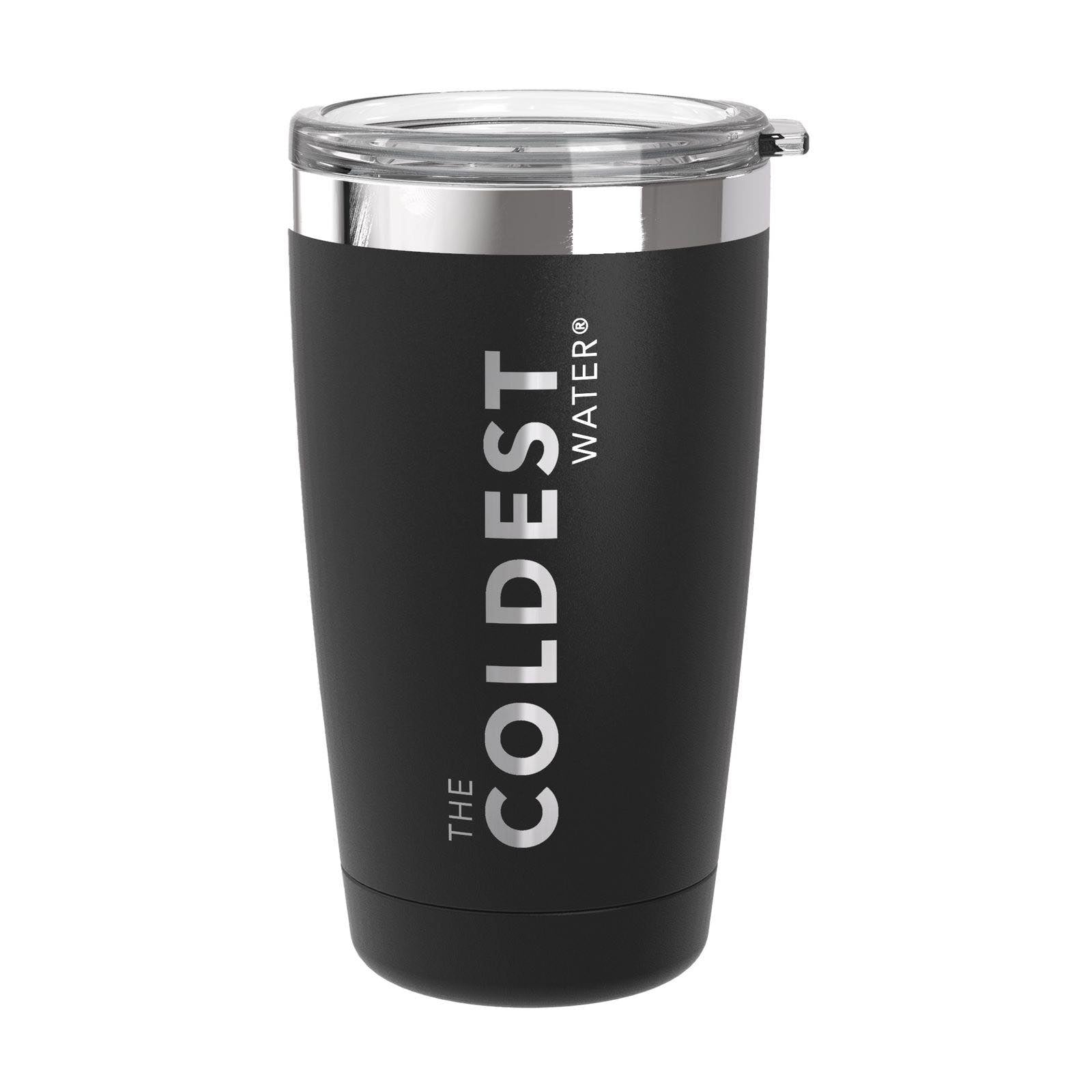 The Coldest Water - Tumbler with sliding Lid - 591ml - 20 OZ - Stealth Black