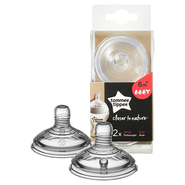 Tommee Tippee Closer To Nature Tick Flow (6m+) Y Shaped Teats  x2