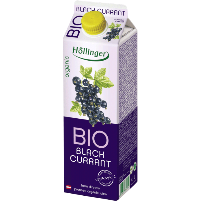 Höllinger Organic Blackcurrant Juice 1L