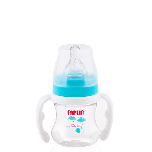 Farlin - PP Wide Neck Feeder 150ML With Handle Blue