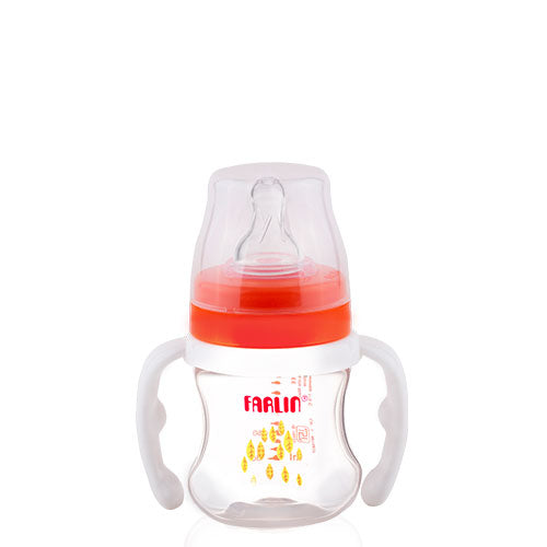 Farlin - PP Wide Neck Feeder 150ML With Handle Orange