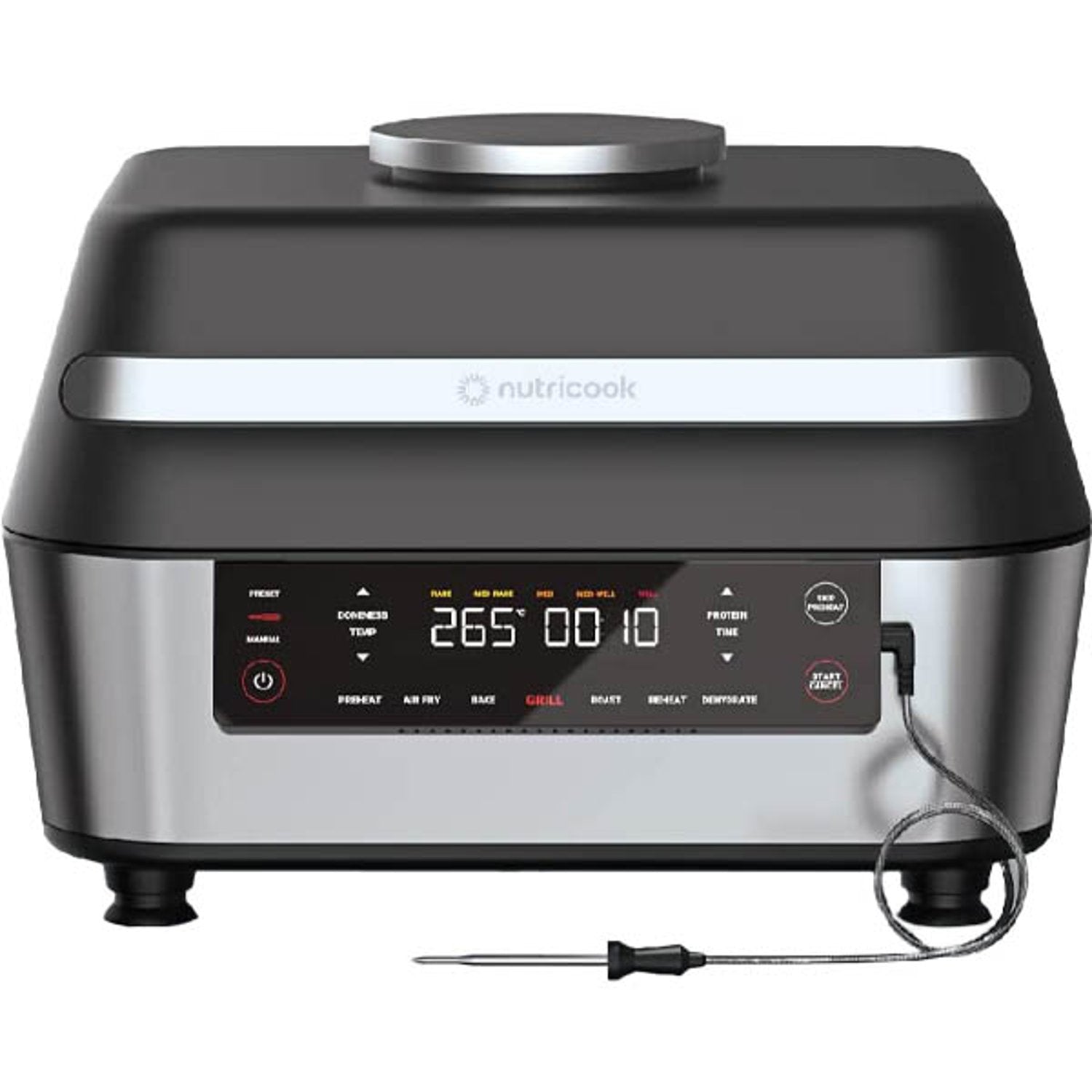 Nutricook - Smart Indoor Grill-Air Fryer  XL | 1760W | 8.5 Liters | Built-in Thermometer