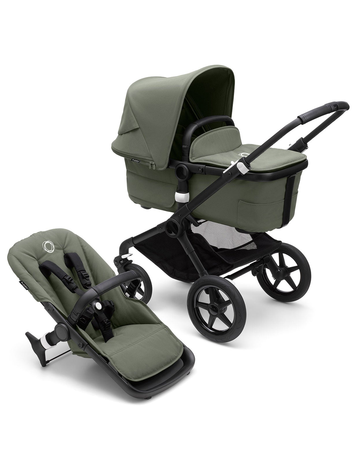 Bugaboo - Fox3 complete ME BLACK/FOREST GREEN