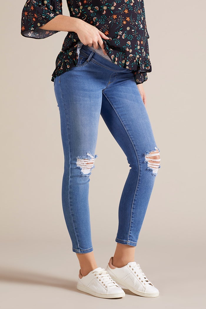 Ripped Maternity Jeans - Size 40