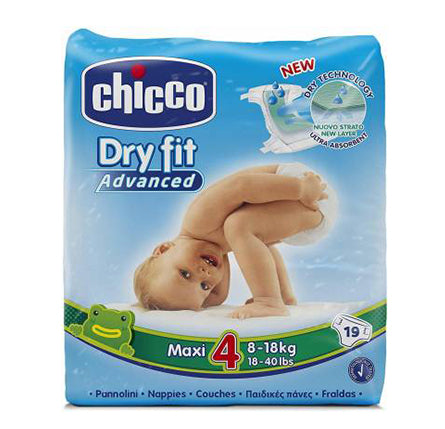 Chicco DRY FIT ADVANCED Size 4 MIXI 8-18 KG, 19/Pack