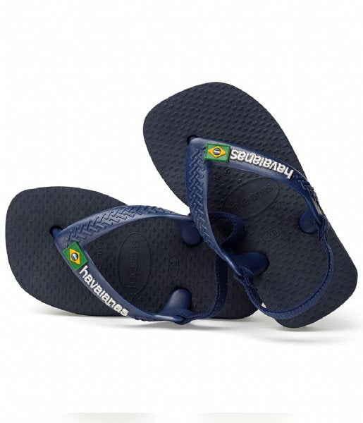 Havaianas - BABY BRASIL LOGO II MARINE NAVY BLUE