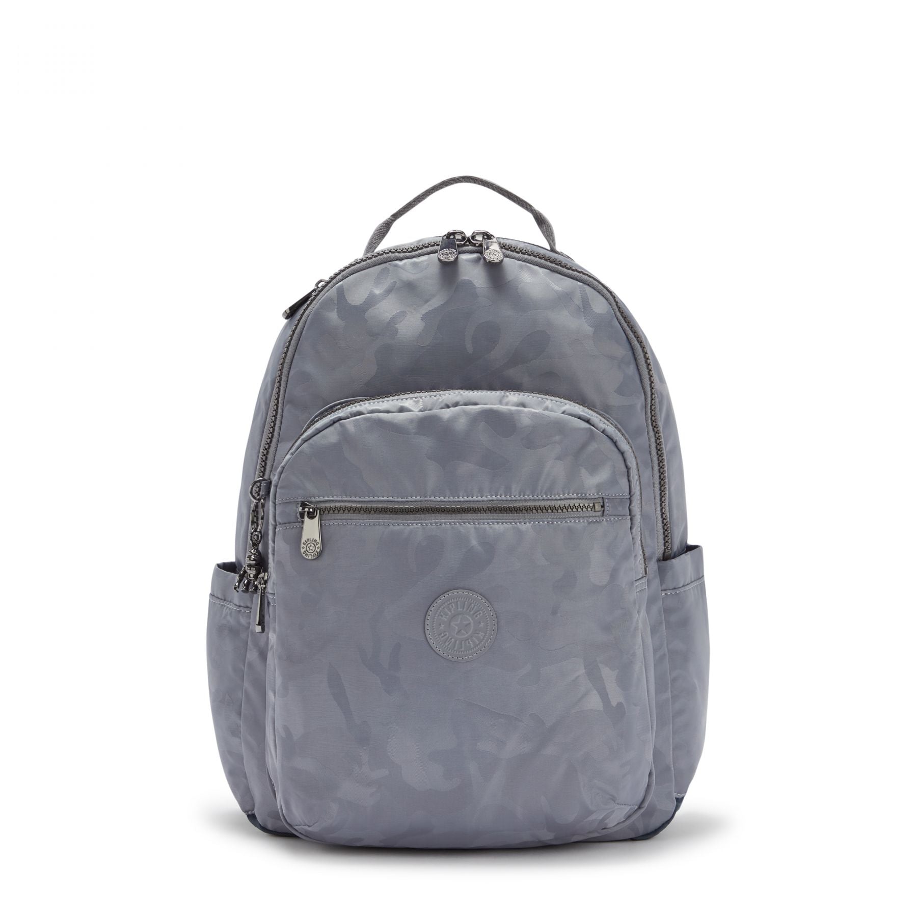 SEOUL Large backpack with Laptop Protection Grey Camo Jacquard