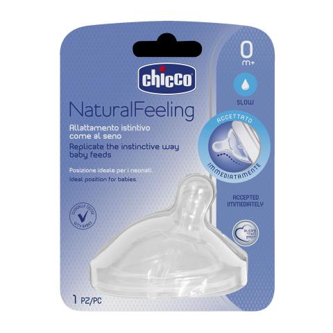 Chicco - NATURAL FEELING teat 0m+ Regular Flow 1 pc