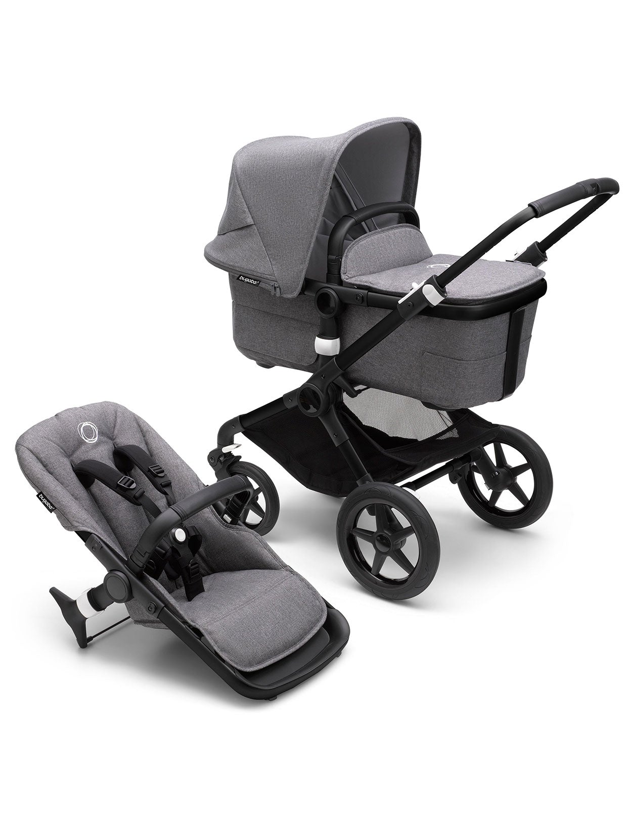 Bugaboo - Fox3 complete ME BLACK/GREY MELANGE