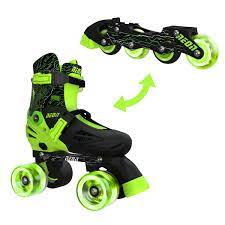 Yvolution - Neon Combo Skates 2-in-1 Green | 3-6 Years