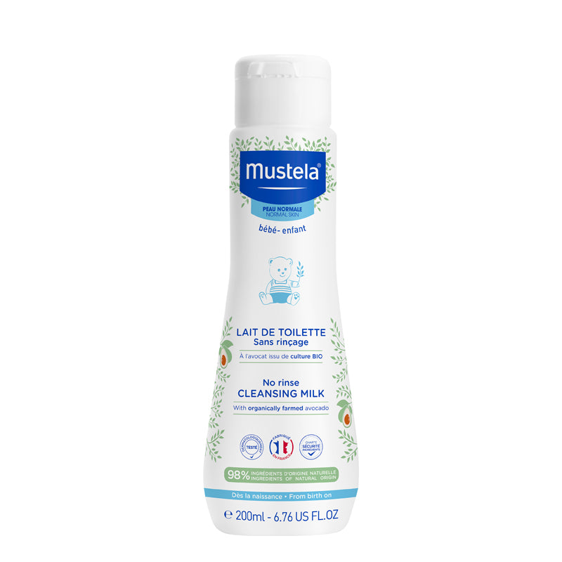 Mustela No-Rinse Cleansing Milk with Organic Avocado 200ml