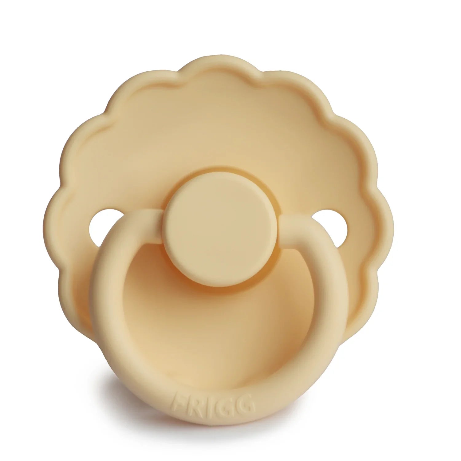 FRIGG - Daisy Latex Baby Pacifier - Size 2 |6-18m| - Pale Daffodil