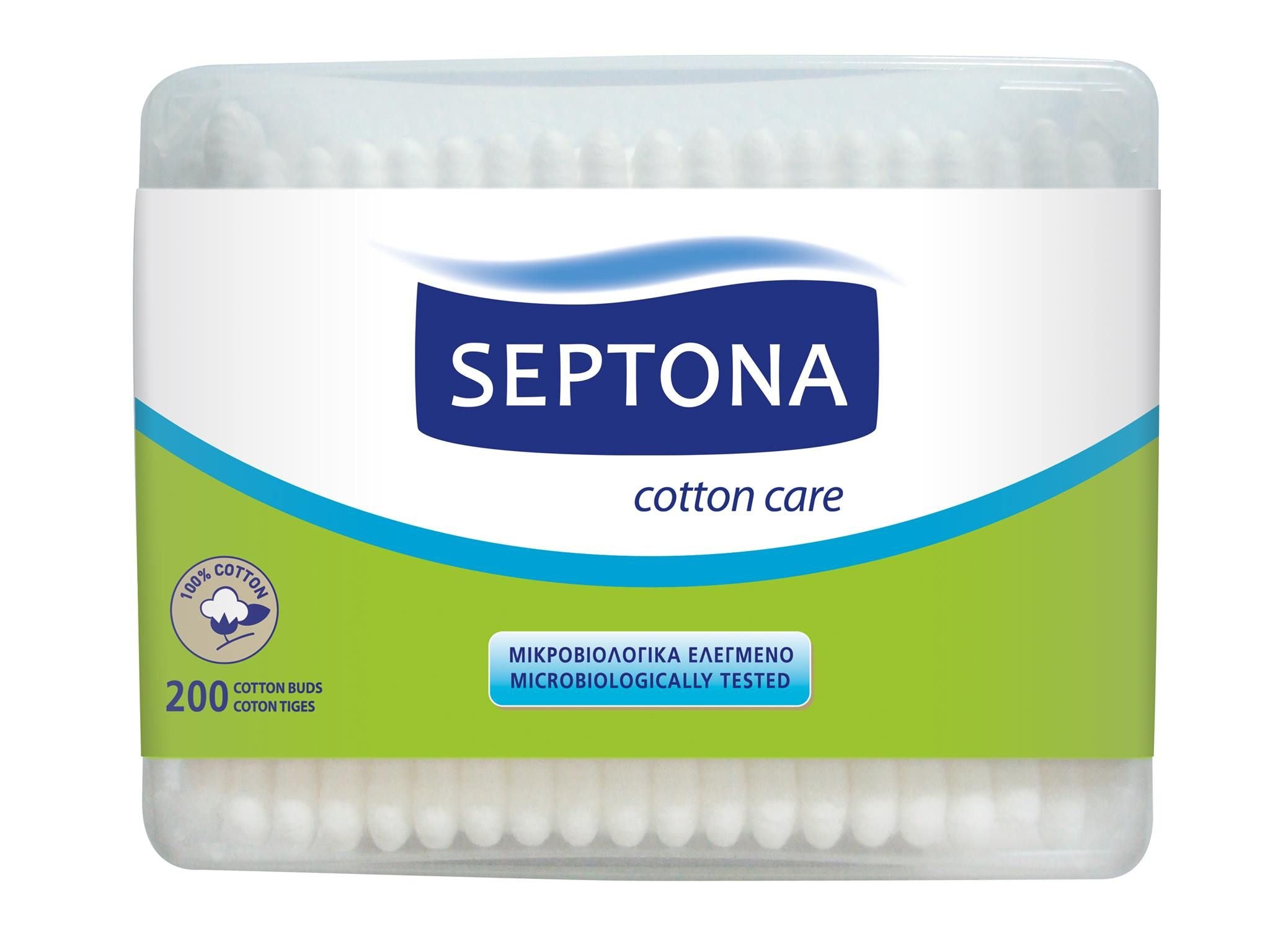 Septona cotton buds rectangular box 200 pcs