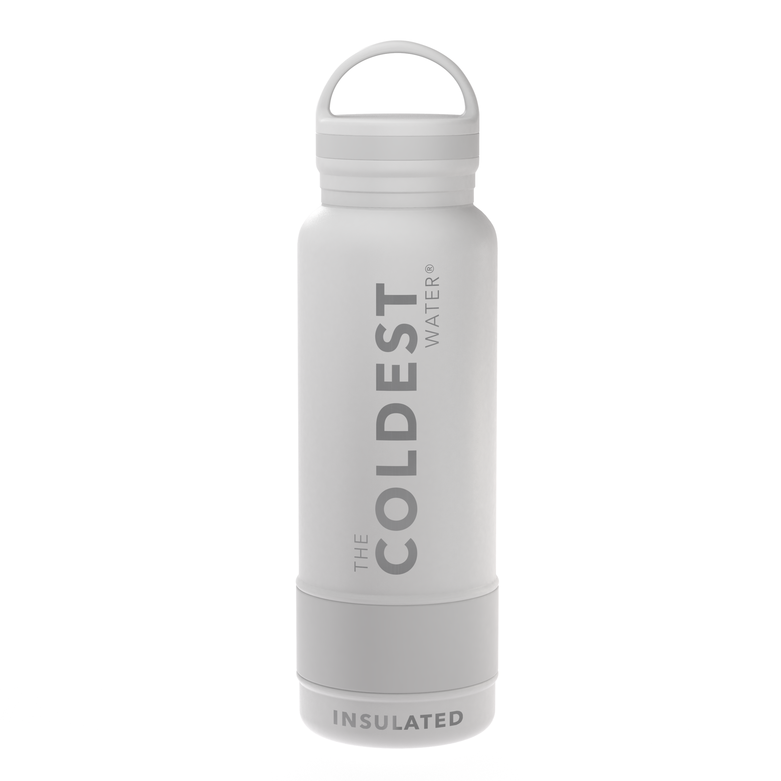 The Coldest Water - 21 OZ Loop Lid Bottle - 621ml - White