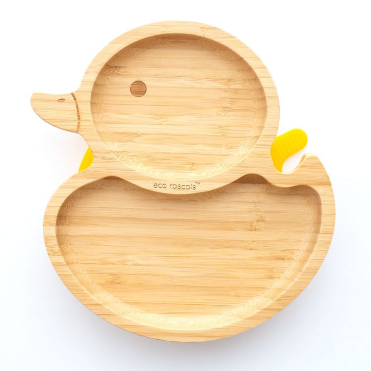 Eco Rascals - Duck Shaped Bamboo Suction Plate