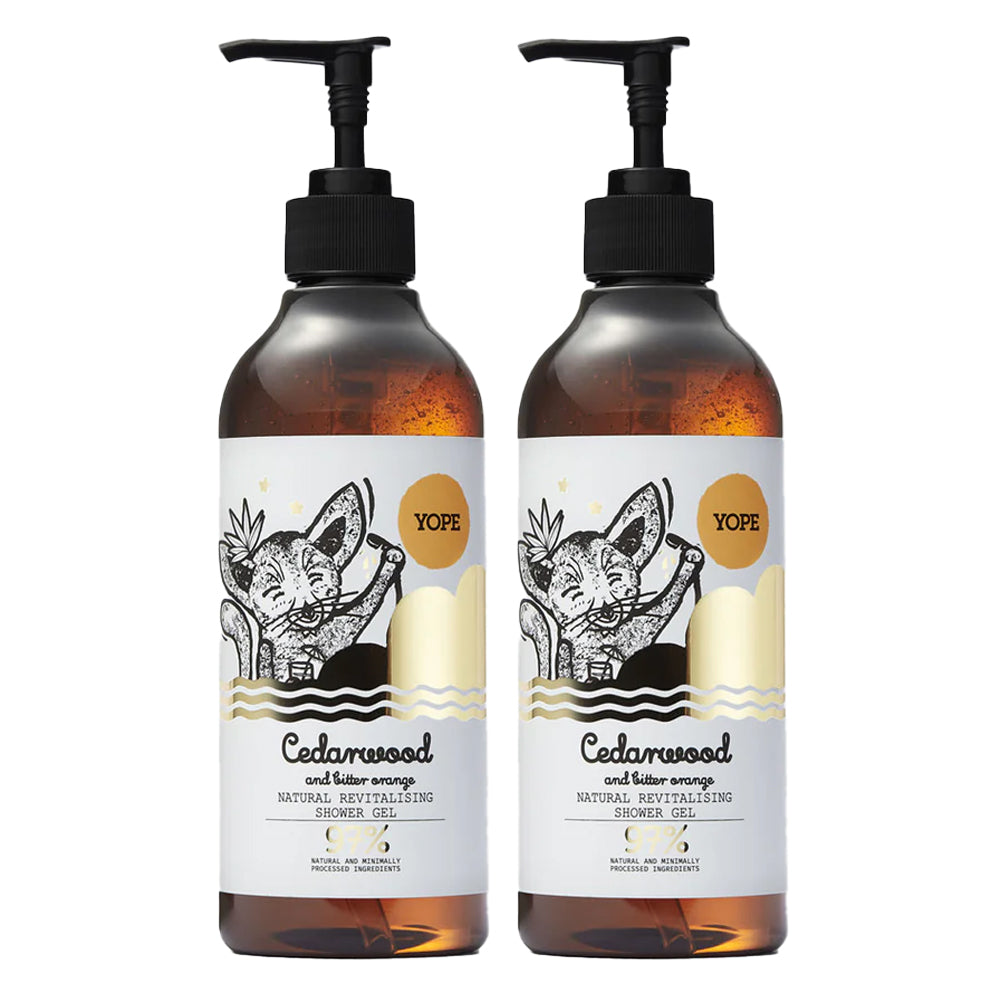 YOPE Natural Shower Gel Cedarwood And Bitter Orange 400ml | BUY 1 GET 1