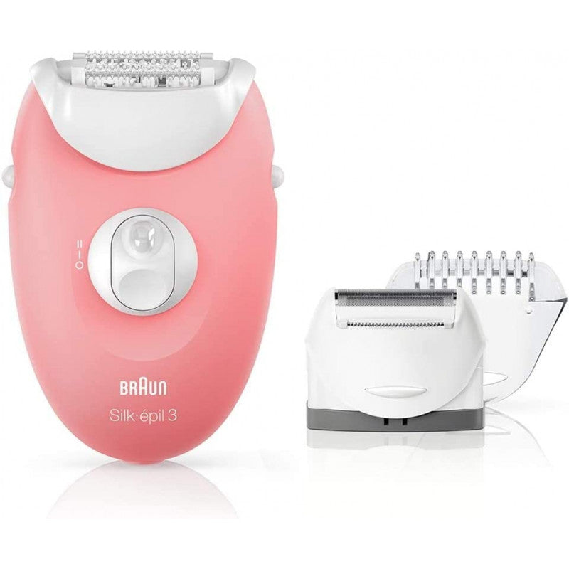 Braun - Silk Epil3 Epilator For Legs And Body + Attachments