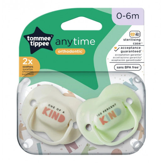 Tommee Tippee - Anytime Soothers "Kind" 0-6m | 2 Pack