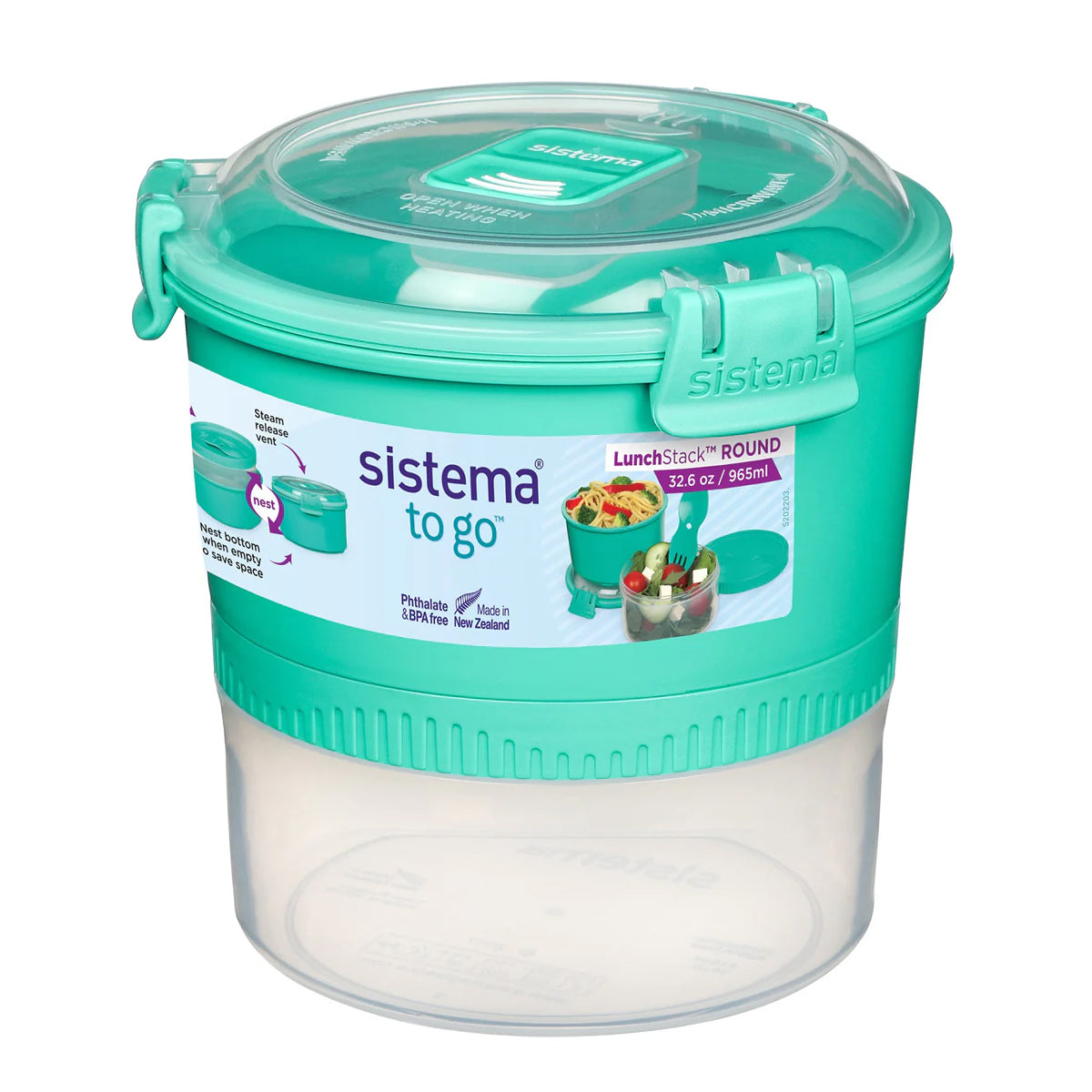 Sistema - 965ml Lunch Stack to Go + Spork