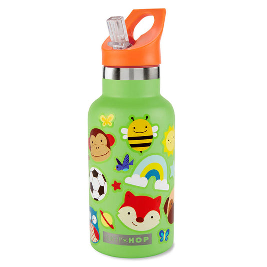 Skip Hop - Stainless Steel Canteen Bottle With Stickers | Green