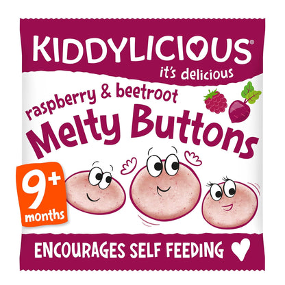 Kiddylicious - Raspberry & Beetroot Melty Buttons - Multipack | 5 Pack