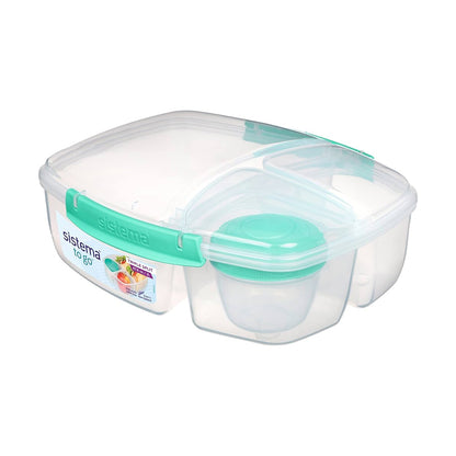 Sistema - 2L Triple Split Lunch with Yogurt Pot