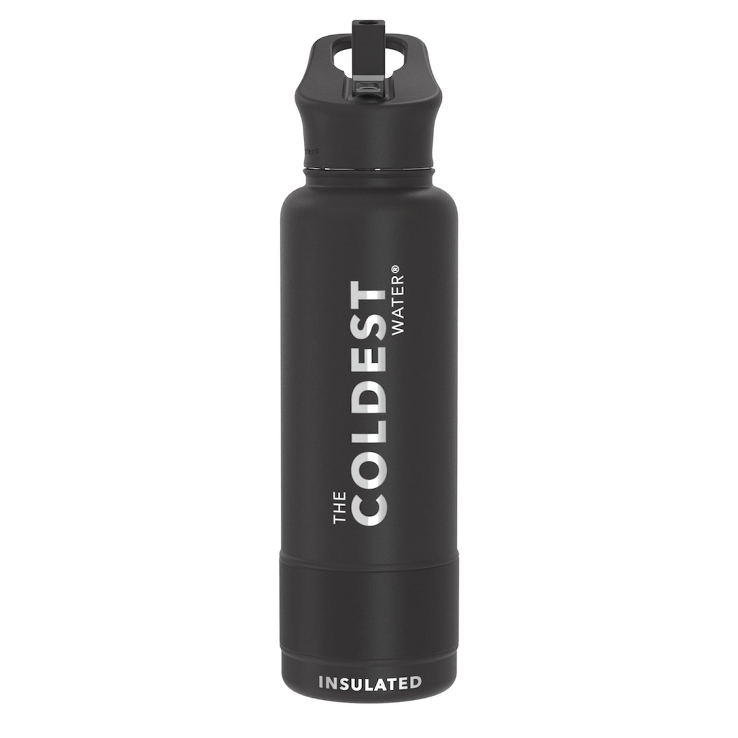 The Coldest Water - Straw Sports Bottle - 1182ml - 40 OZ - Stealth Black