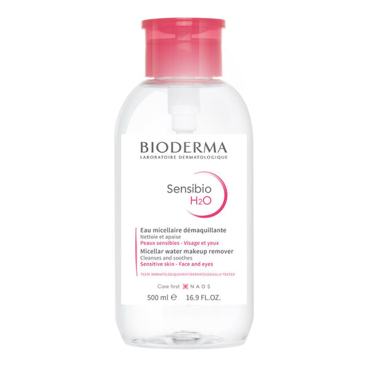 Bioderma - SENSIBIO H2O 500ml PUMP | Makeup remover and face cleansing for sensitive skin