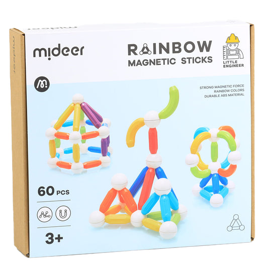 Mideer - Rainbow Magnetic Sticks | 60pcs