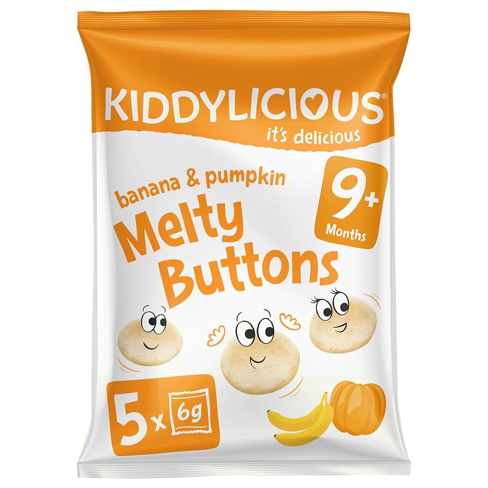 Kiddylicious - Banana & Pumpkin Melty Buttons - Multipack | 5 Pack